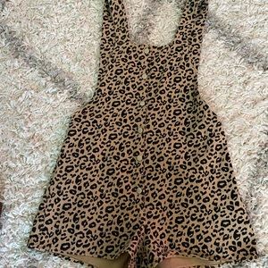 Cheetah coveralls shorts